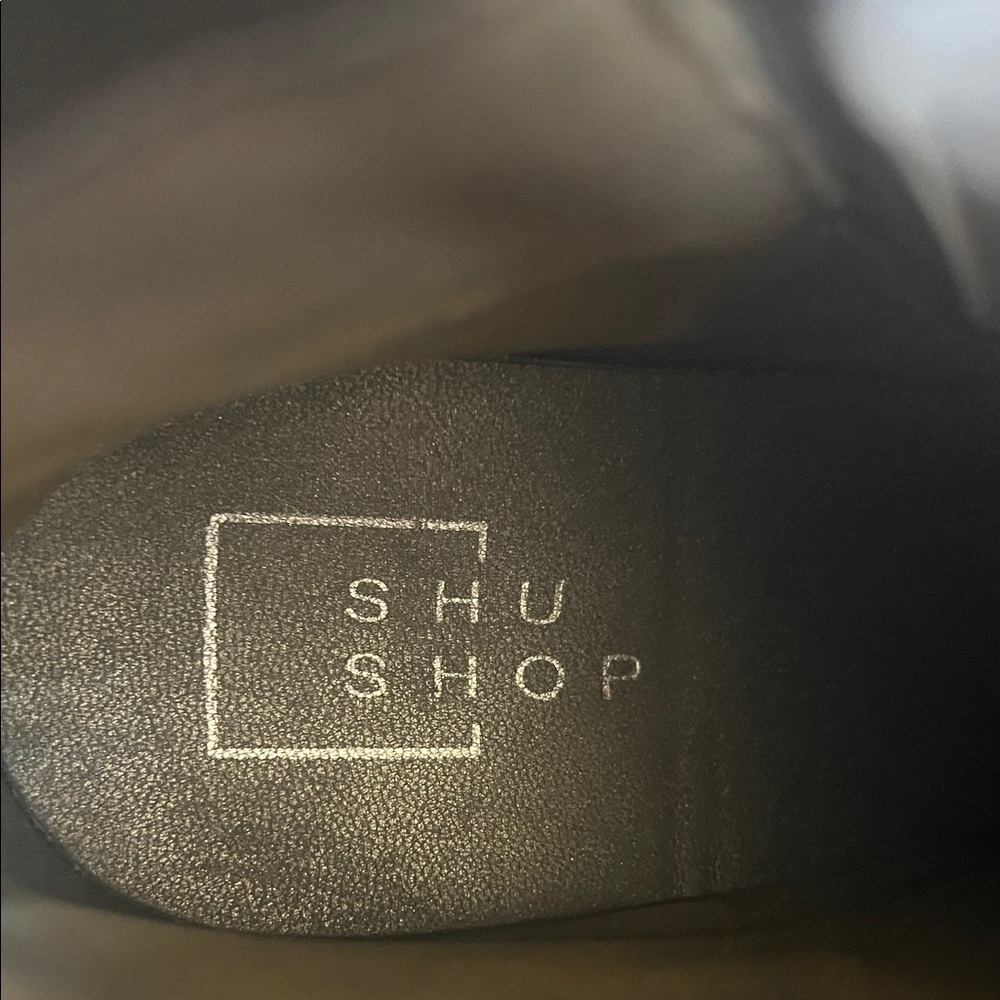 ShuShop Metallic Pewter Pointed-Toe Block Heel Ankle Boots - Picture 2 of 6